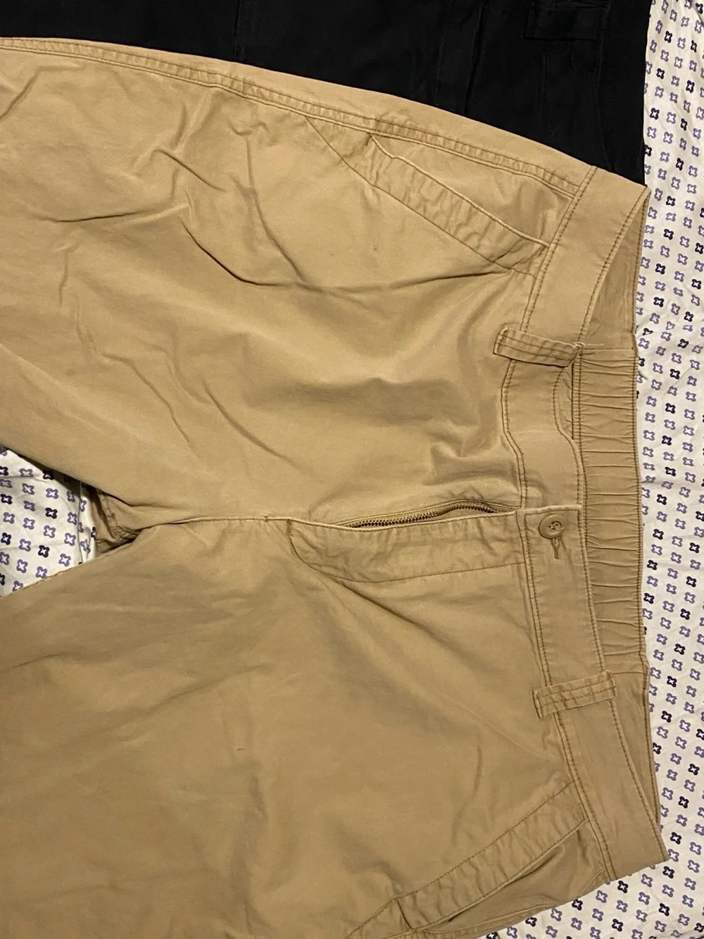 2 pair OLD NAVY og chino pants crop straight high rise XL black khaki